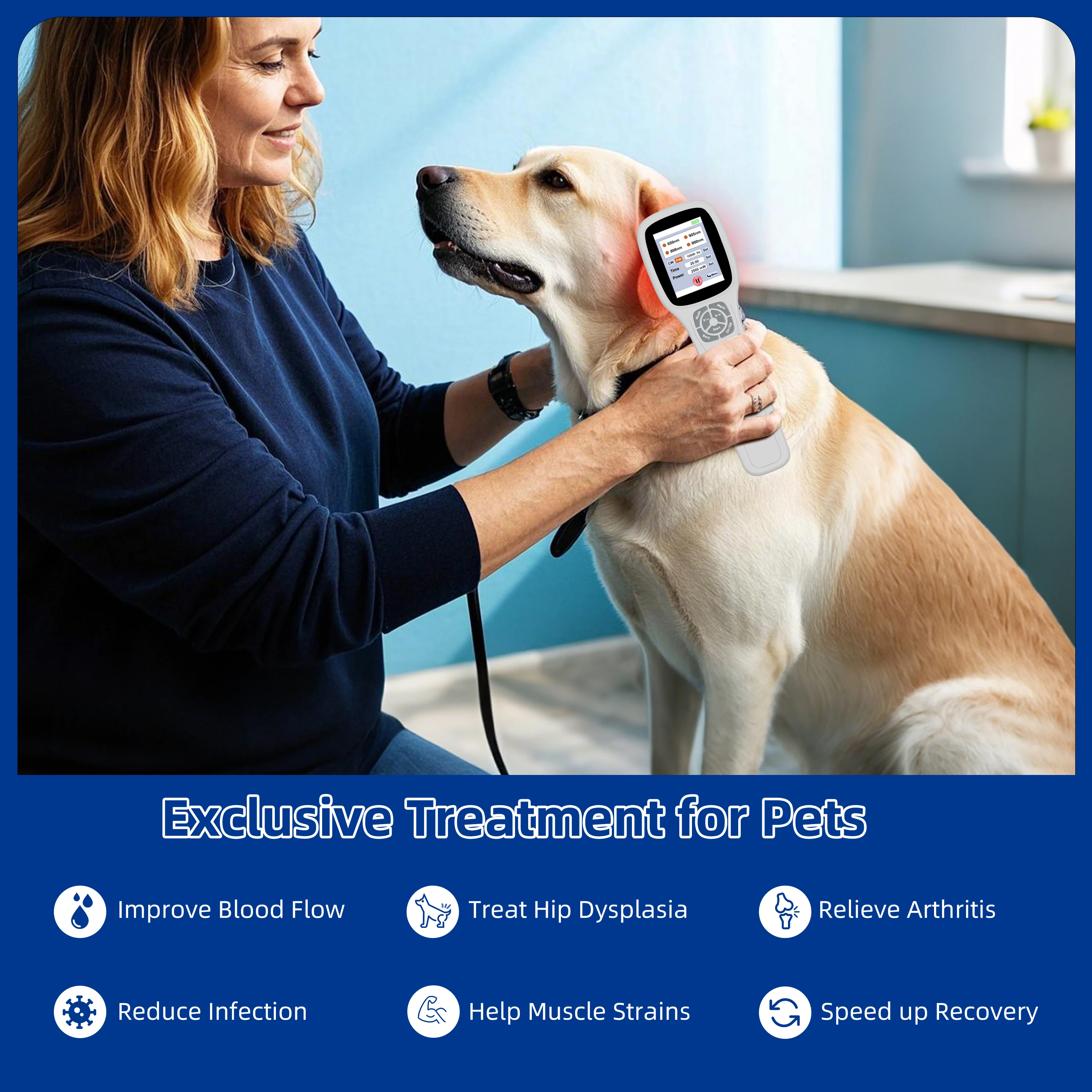 NEW2026 Cold Laser Therapy Device for Pain Relief Chiropractic 650nm 808nm Red Laser High Power for Sciatica Arthritis Herniated
