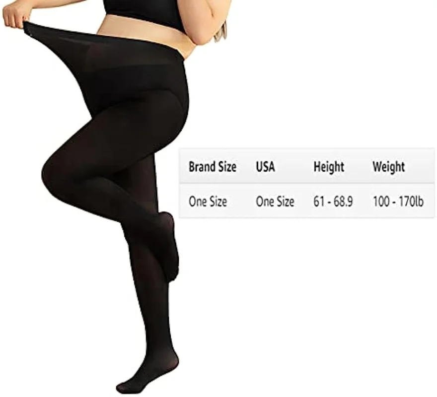 Plus Size Tights Control Top Pantyhose High Waist for Women Queen Size Tights Plus Size Pantyhose Women  Pantis De Mujer