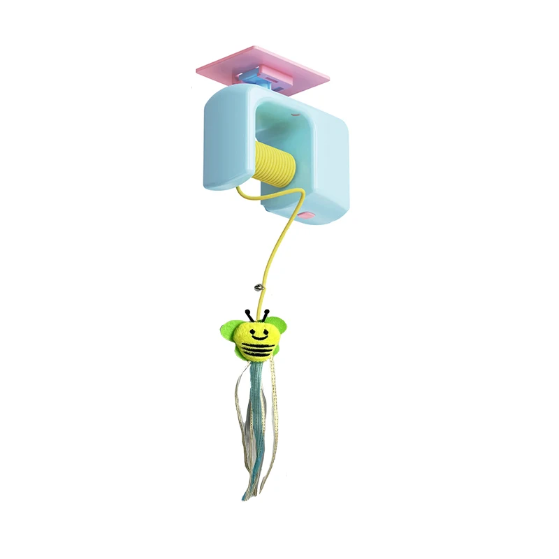 Interactive Hanging Cat Retractable String RechargeableToys for Indoor Kittens and Bored Adult Cats with 3 Flying Feathers image 8