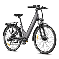 FAFREES F28 Pro Electric City Bike 27.5 Inch Step-through Electric Bicycle 250W Motor E-Bike 36V 14.5Ah Battery APP Connect 25Km