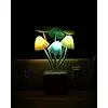 Cogumelo LED Night Light com mudança de cor, lâmpada, plug-in, Sensor