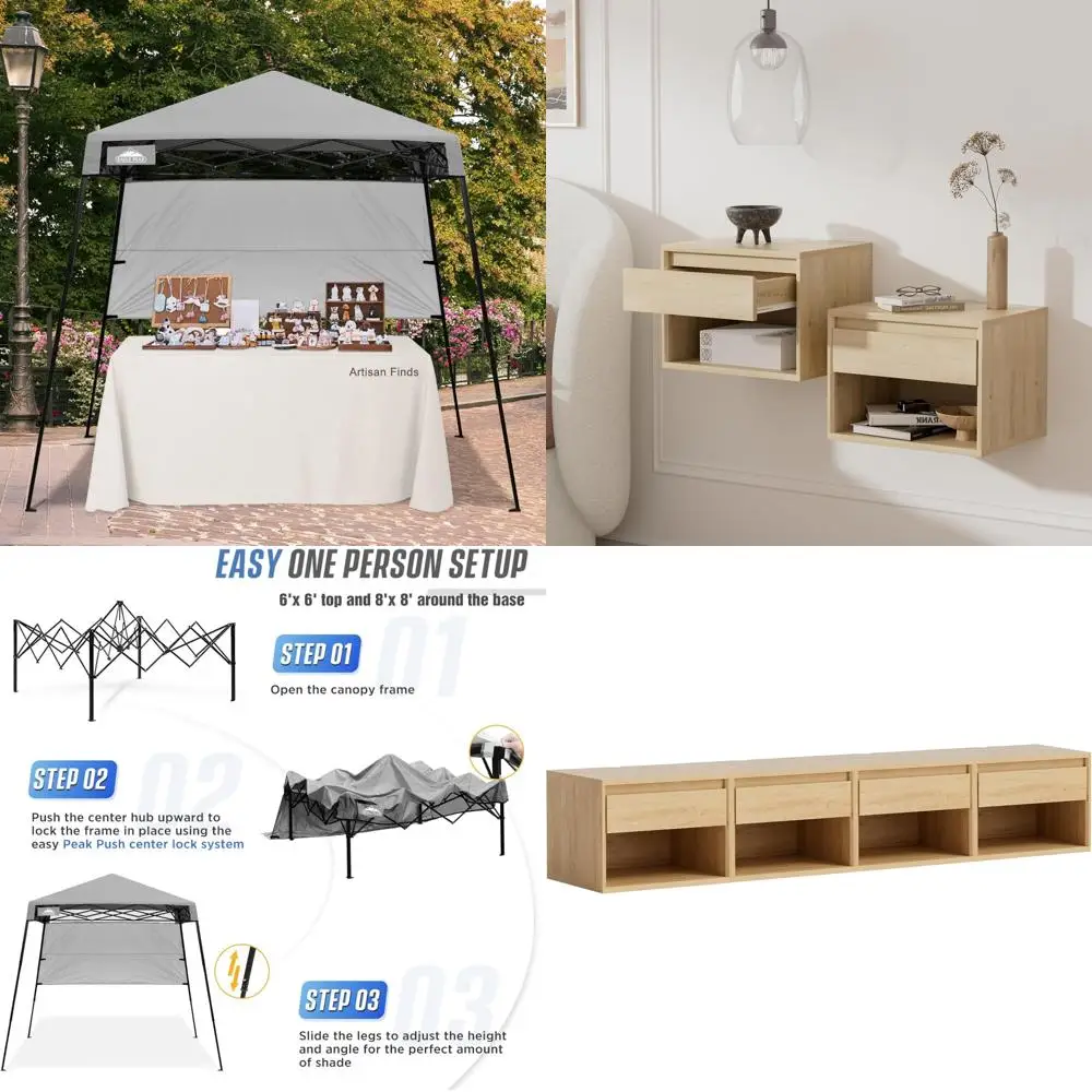 

Портативная палатка с мгновенным навесом 8x8 с боковой стеной, компактное укрытие наклонных ножках для пляжа, спорта, кемпинга, активного отдыха