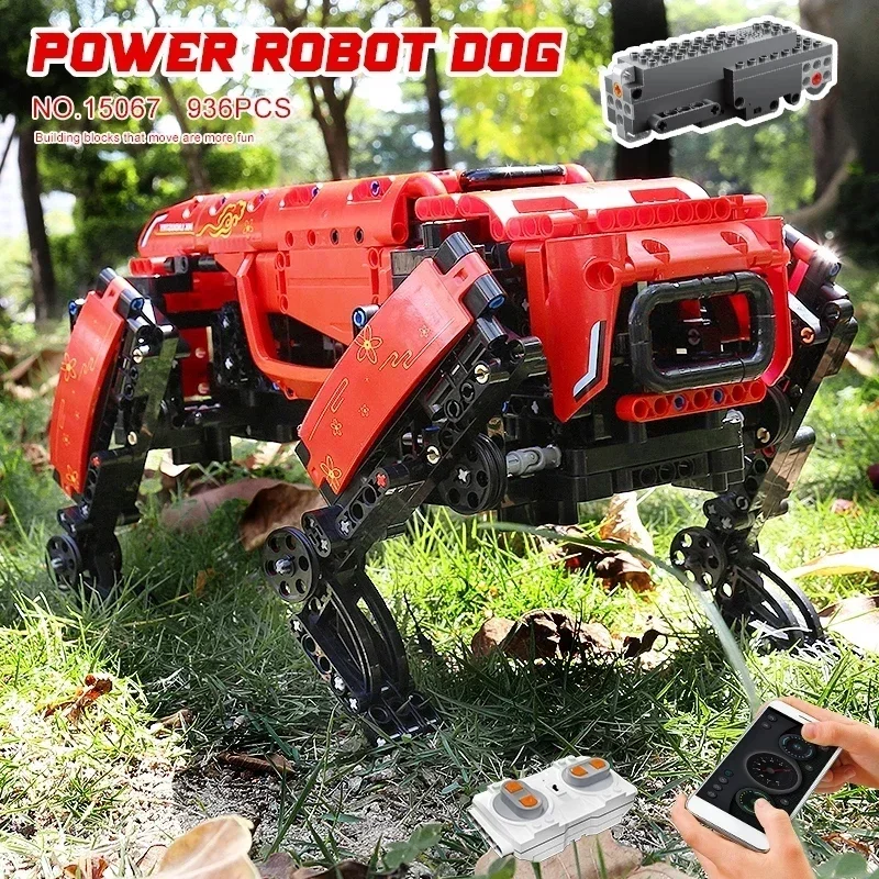 Aoger Technical Robot Bricks Toy The APP&RC Motorized Boston Dynamics Big Dog Model 15066 AlphaDog Building Blocks Kids Toy Gift