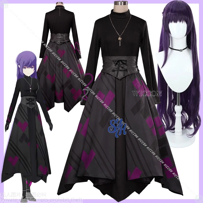 asahina-mafuyu-cosplay-jeu-projet-sekai-anime-costume-ン-idole-scene-automne-goth-jupe-chemise-a-manches-longues-lolita-halloween