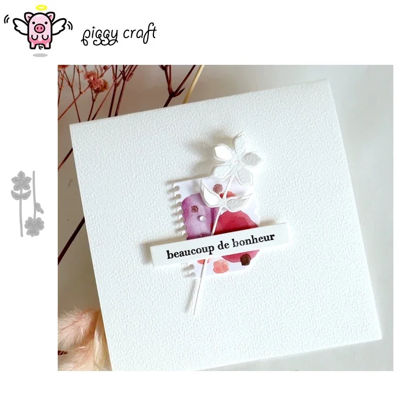 

Piggy Craft metal cutting dies cut die mold Flower decoration Scrapbook paper craft knife mold blade punch stencils dies
