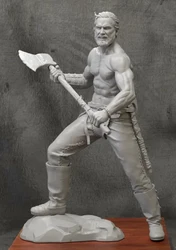 1/24 75mm 1/18 100mm Resin Model Kits Axe Man Soldier Figure Unpainted No Color RW-622
