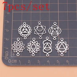 7pcs/set Chakra Connector Charms Jewelry Making Supplies Cute Items Personalized