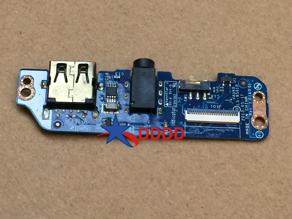 Original FOR Dell Latitude E7440 Audio Jack USB Switch Board W/ Cable H65f0 Ls-9591p CN-0H65F0 0H65F0 Fully Tested