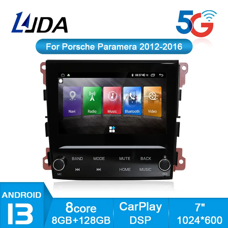 

LJDA Android 13 Car Multimedia Player For Porsche Panamera 2012-2016 Car Radio GPS Navigation Auto Audio DSP Carplay Video