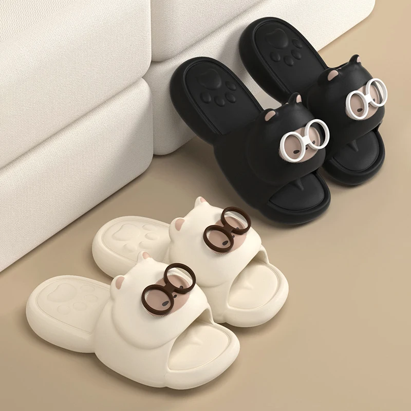 Platform Women's Slippers House Flat Summer 2026 Cute Cartoon Designer Shoes Girl Indoor Outdoor Beach Slides Soft Sole Non-Slip