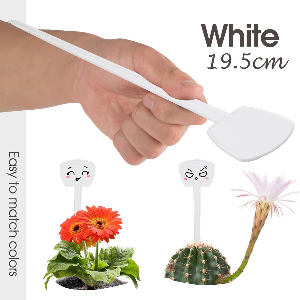 6-200PCS 19.5x4.9CM Thick Plastic Plant Tag Waterproof Nursery Tee Garden Label Gardening Tree Shurb Flower Markers Sorting Sign