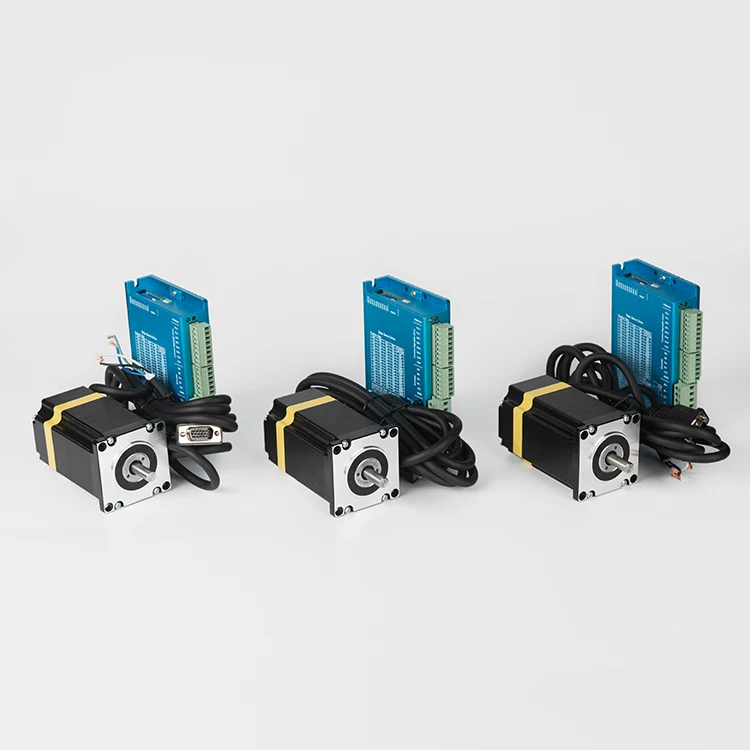EMTECH-Motor paso a paso híbrido Nema 24, circuito cerrado, 1000rpm, 3Nm, codificador óptico de subdivisión de controlador para unidad de posición de máquina CNC