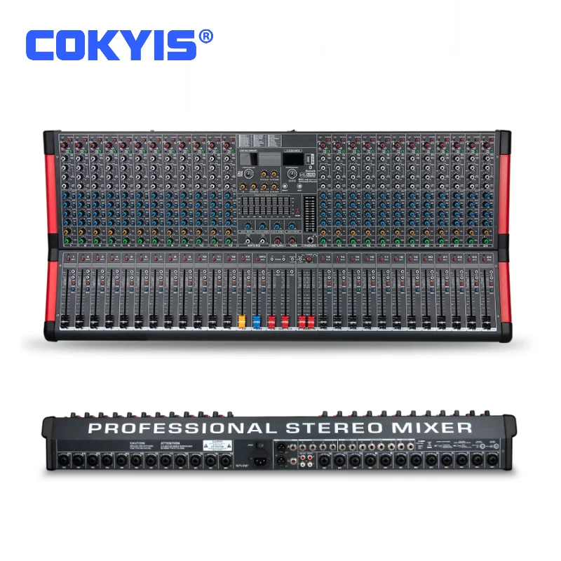 

Professional DJ Controller/Audio Console Mixer with USB+Bluetooth+24DSP Effect for Sound Equipment, 24 Channel Mixing Console
