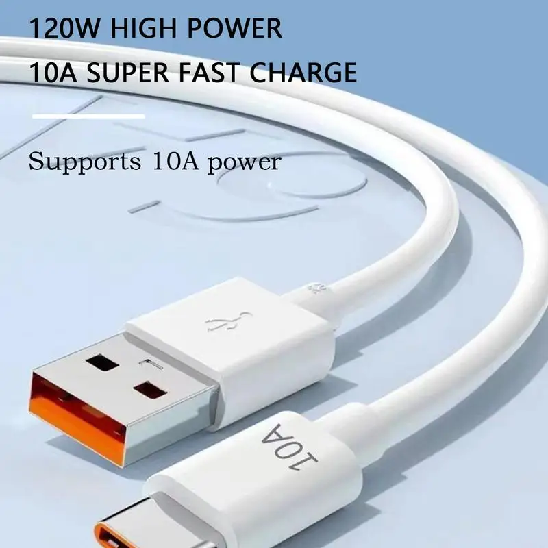 1M 타입 C 케이블 10A 초고속 충전 휴대폰 충전기 데이터 케이블 (화웨이 샤오미 삼성 USB C 고속 충전 케이블)