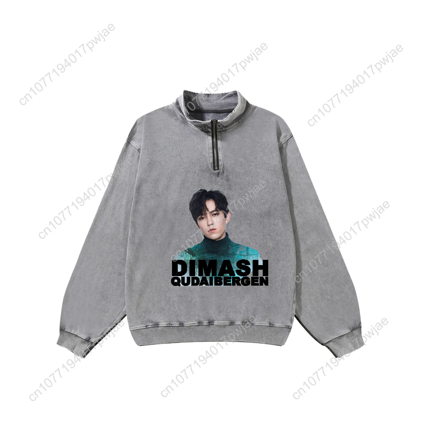Dimash Qudaibergen Felpa retrò personalizzata Uomo Donna Mezza cerniera Felpa vintage Foto Top su misura