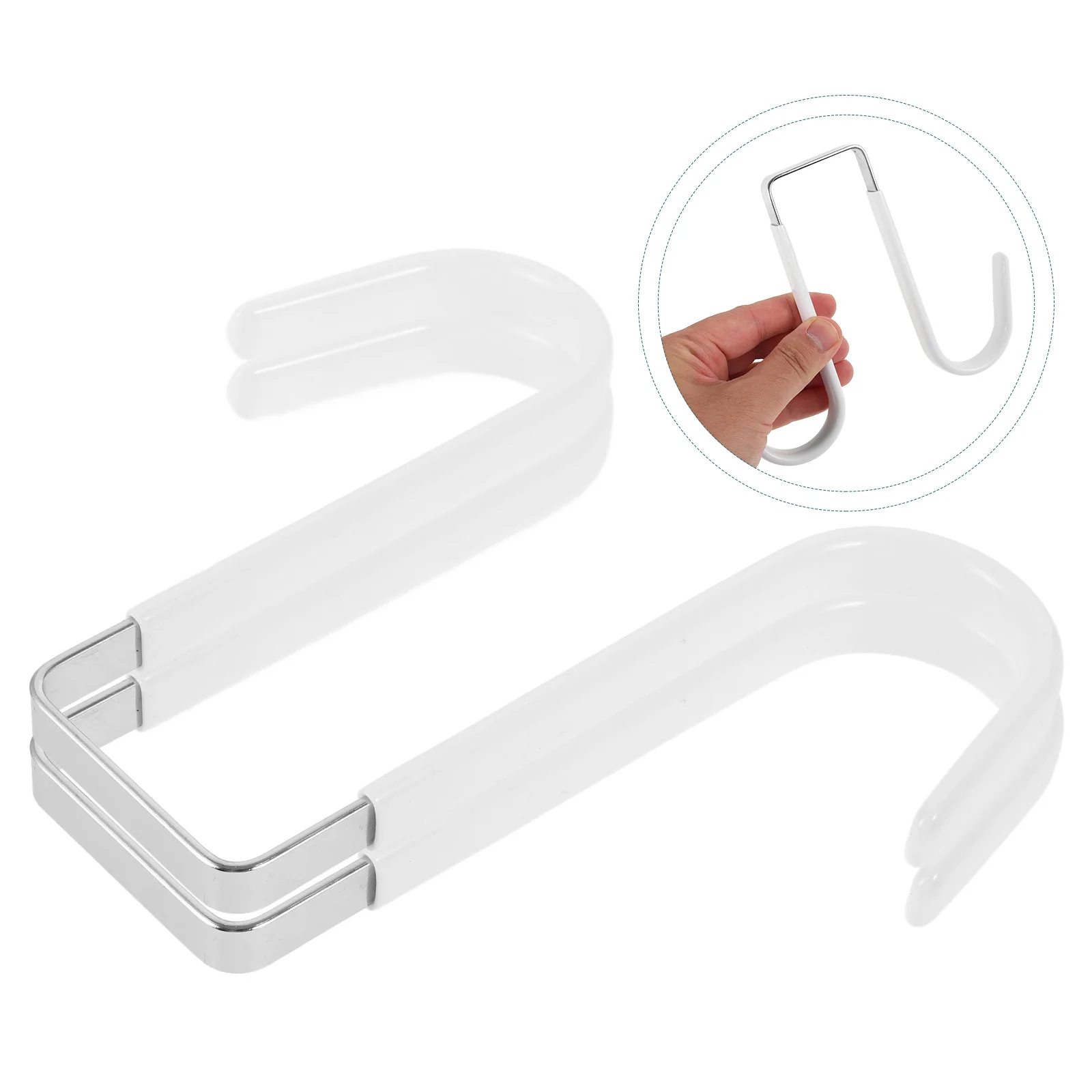 

2pcs Hooks No Drill Over Door Towel Rack For Bathroom Robe Coat Storage Back Of Door Hanger Hook Hanging Organizer