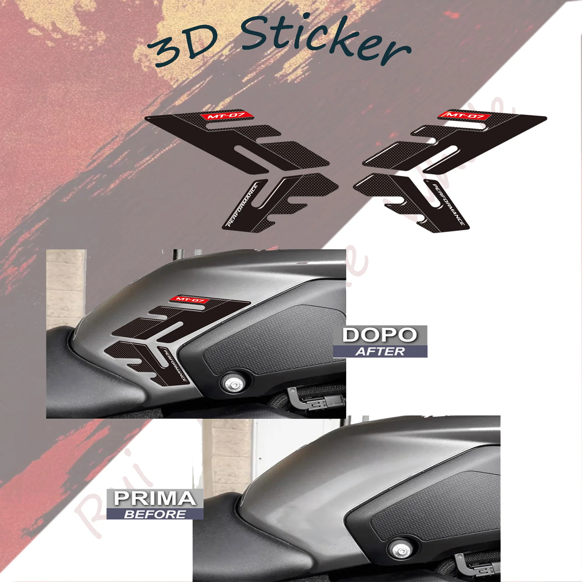 

NEW 3D stickers 2018-2020 For Yamaha MT07 MT 07 SP MT07Tank Pad Grips Motorcycle adhesive Decals Protector Gas Fuel Oil Kit Knee