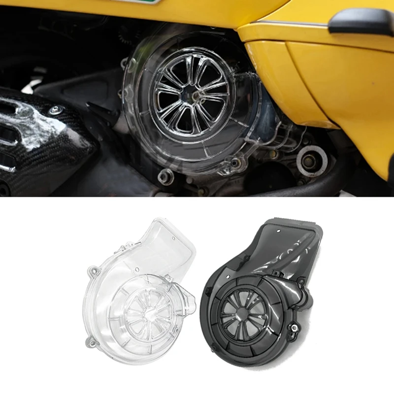 Motorcycle Acrylic Fan Cover Engine Side Protector Guard For Vespa Sprint Primavera 50 150 2013-2022