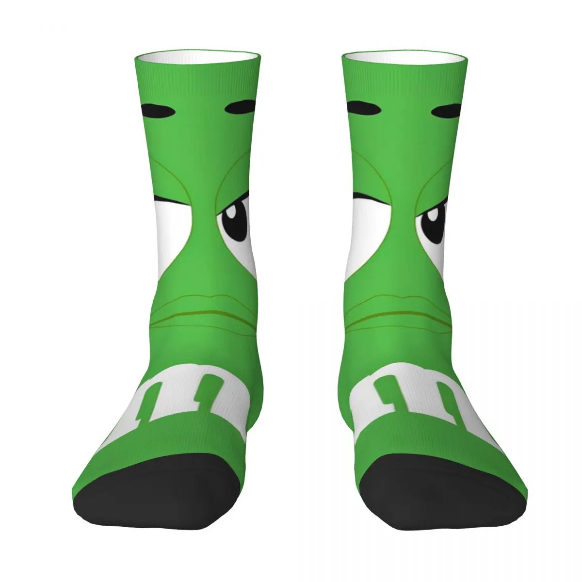 Green M Beans Socks Autumn Stockings Funny Men\'s Soft Breathable Socks Pattern Climbing Anti Slip Socks
