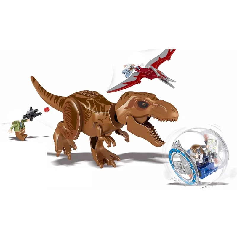 Jurassic Dinosaur Building Blocks Jurassic Dinosaur Figures Bricks Tyrannosaurus Rex Indominus Model Toys