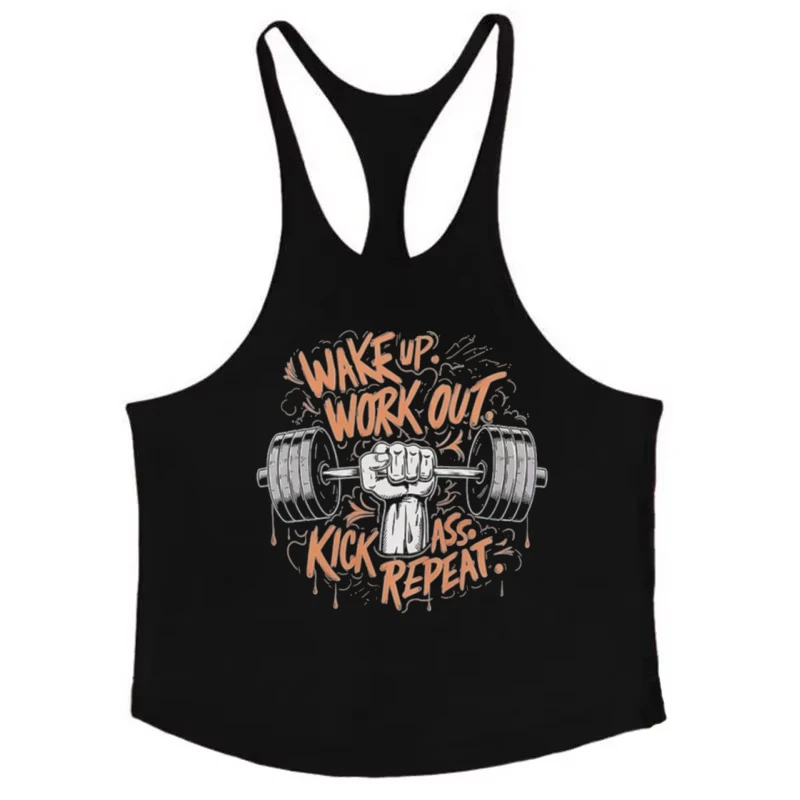 

Men's Tank Top 100%Cotton Vest American style Weightlifting Sessions Quick - Dry Sleeveless Singlets Fitness Muscle Building top