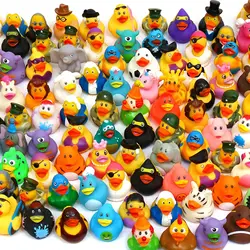 Rubber Duck 100 Pcs for Jeep Bath Toy Assortment Bulk Floater Duck for Kid,Baby Shower Accessorie,Birthday,Bath Time,50 Varietie