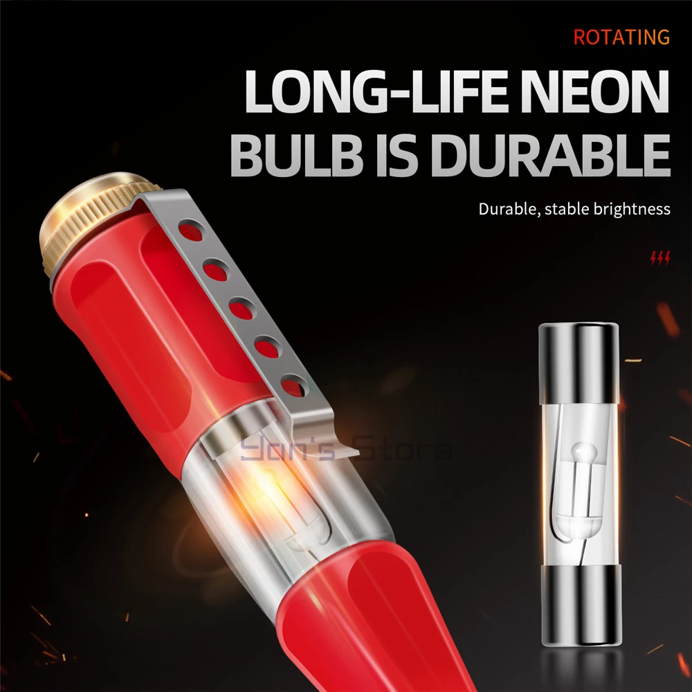 100-500V Điện Áp Máy Phát Hiện Máy Xẻ Rãnh Vặn Vít Bút Thử Cách Nhiệt Điện Dụng Gia Đình Điện Áp Chỉ Thị Bút Chì
