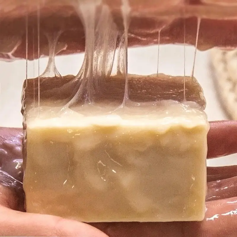 Jabón de leche de cabra 100% Natural hecho a mano, limpieza suave, rejuvenecimiento de la piel, poros finos, jabón de leche de cabra de almendra dulce pura