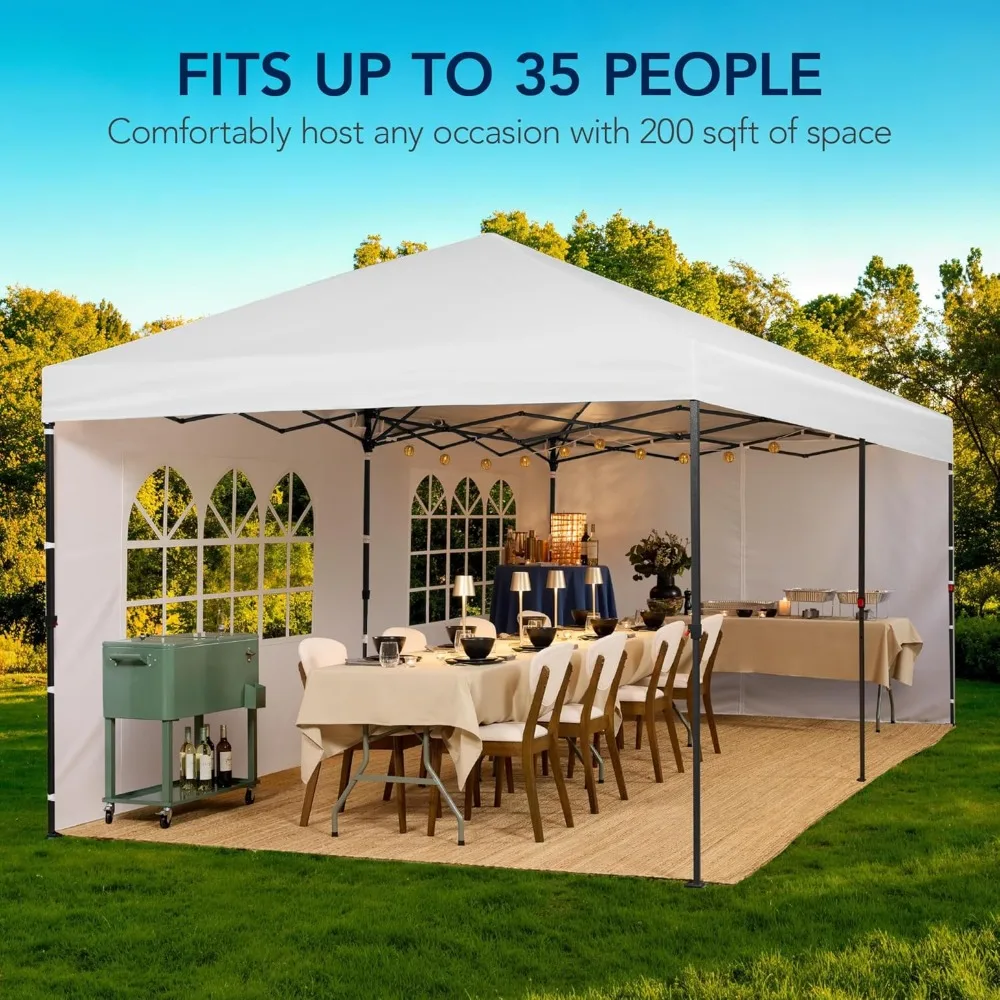 Best Choice Products 10x20 Party Tent, Heavy Duty Waterproof Large Outdoor Event Easy Pop Up Canopy Shelter w/Sidewalls, 1-Butto