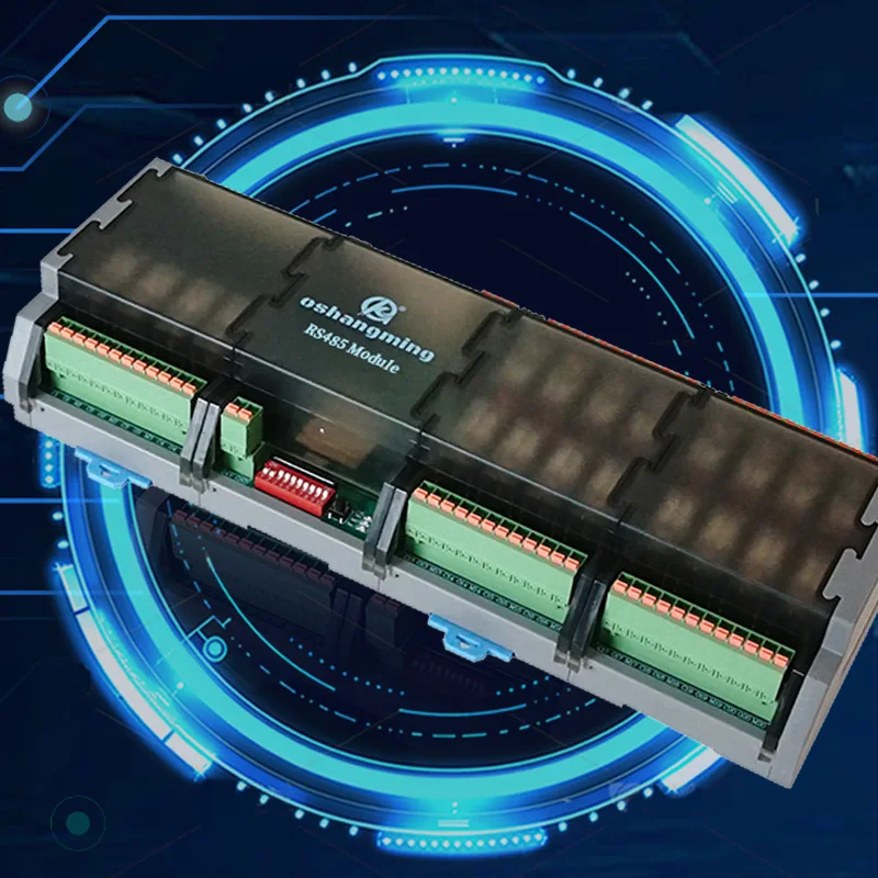 Oshangming  PLC 20 IO Module  RS485/LAN Relay Board DC12/24V Modbus RTU/TCP for PLC