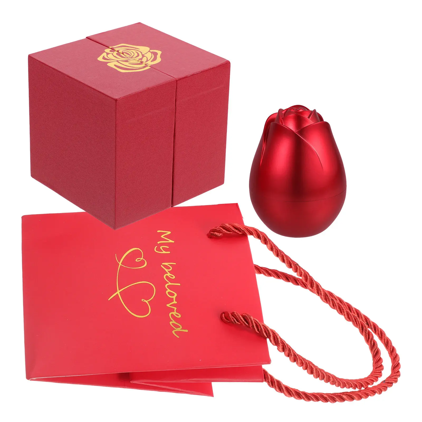 

Набор из 1 шт. металлической подарочной коробки для украшений с элегантным дизайном в виде розы, тонкой полировкой, из алюминиевого сплава, для хранения ювелирных изделий, для дома и магазина, красный