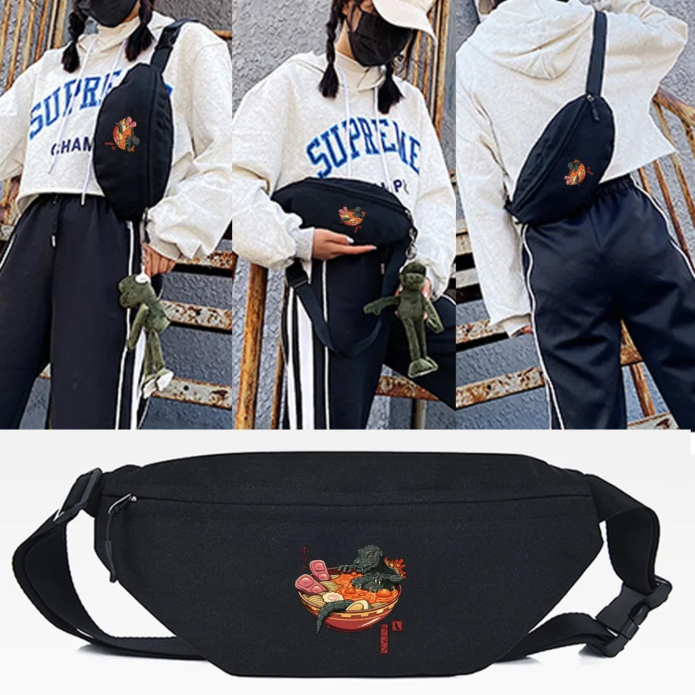 Waist Bags Chest Bag Fashion Dinosaurs In Hot Springs Print Cross Pack Outdoor Sports Belt Bag Unisex 2024 New Shoulder HandBags