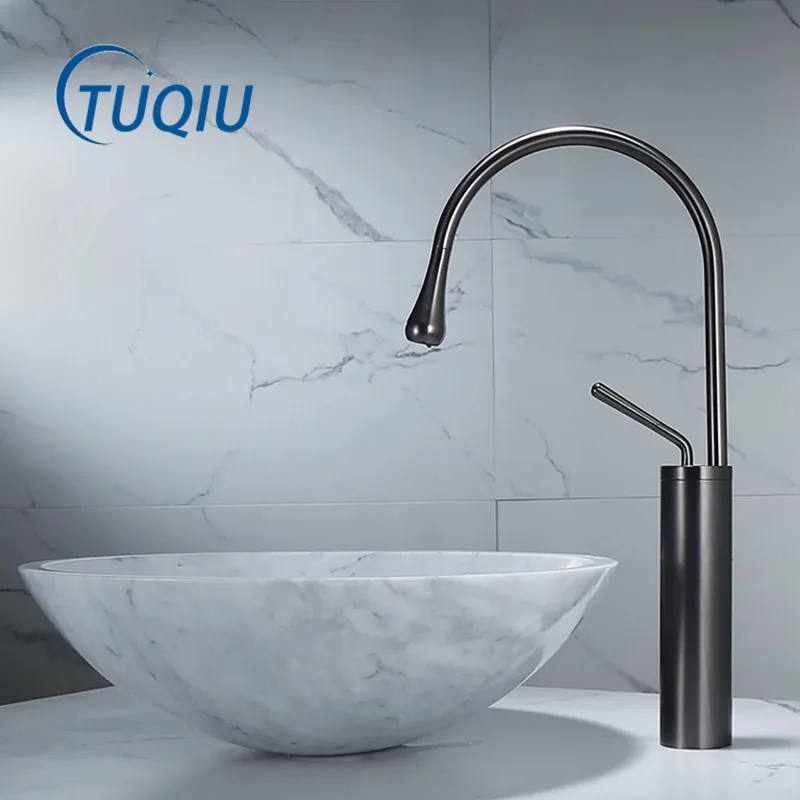 

Tuqiu Bathroom Faucet Gun Grey Basin Faucet Hot and Cold Sink Faucet Brass Faucet Kitchen Faucet Swivel Sink Water Crane