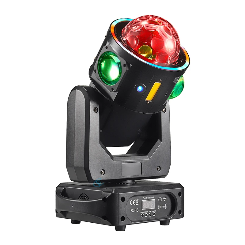 DJ Disco Party Stage Ball Lights LED 100W Moving Head Light Rock Rotating Bar Light Laser Beam Shaking Strobe Nightclub