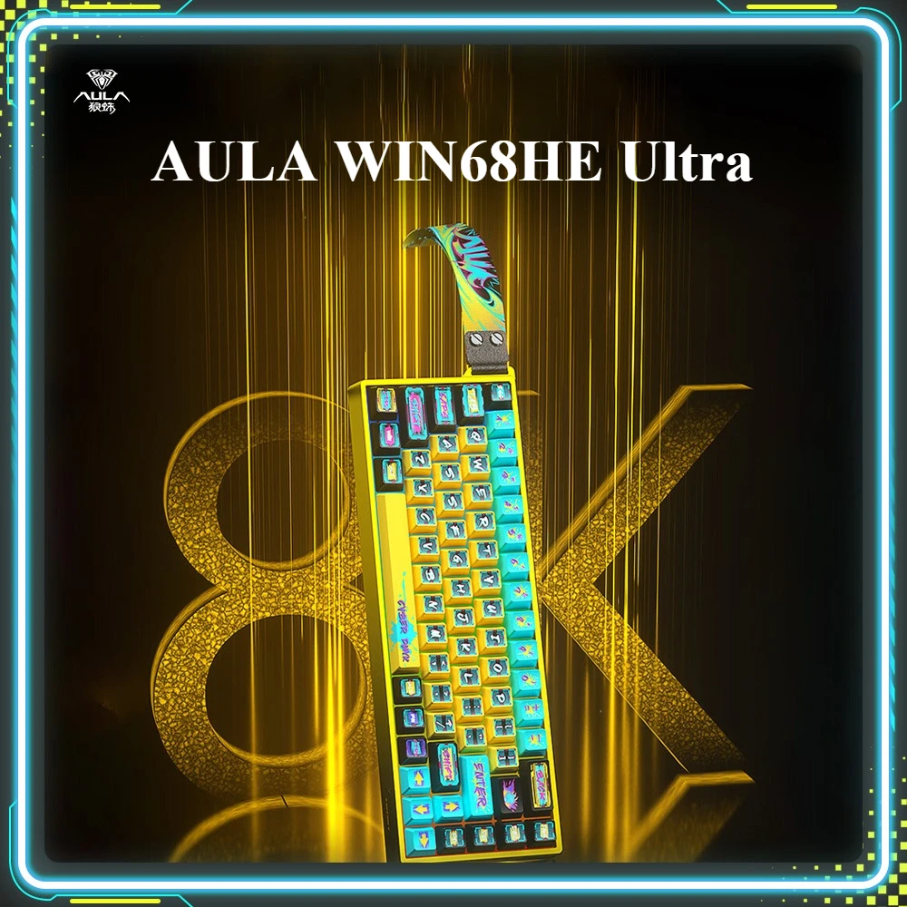 

AULA WIN68HE Ultra Magnetic Switch Gaming Keyboards RGB 8K Aluminium Alloy Custom Wired Mechanical Keyboard PC Accessories Gifts