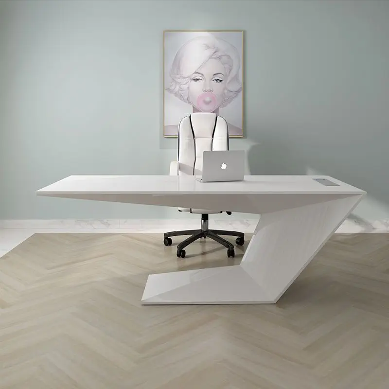 Simple modern desk manager table beauty salon office desk creative furniture white boss table medical beauty consultation table