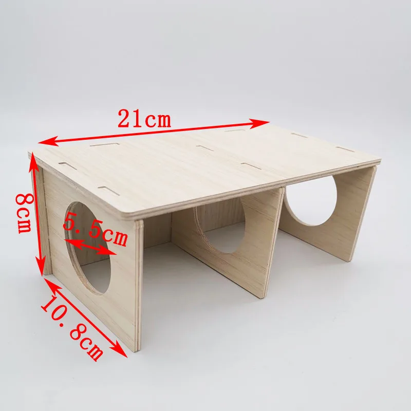 Wooden Hamster House Guinea Pig Castle Guinea Pig Hideout for Chinchilla Ferrets Hamster Hedgehog Rabbit