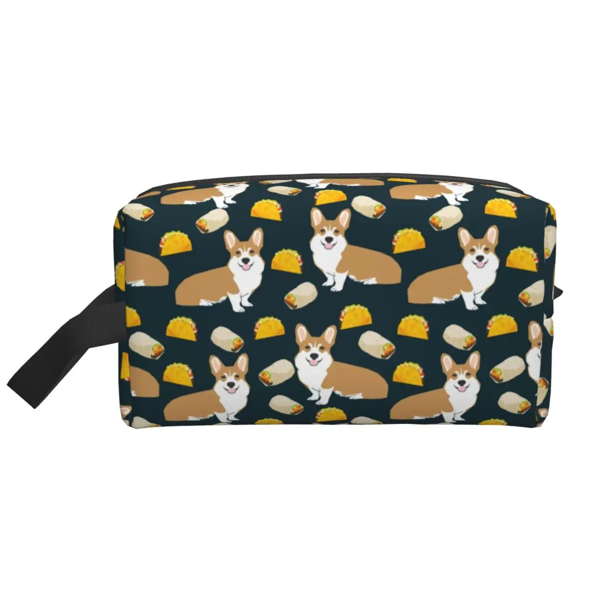 Custom Tacos Welsh Corgi Dog Makeup Bag per le donne Travel Cosmetic Organizer Fashion Storage borse da toilette