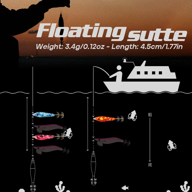 LETOYO Egi Luminoso Flotante 45mm – Para Calamar, Pulpo y Sepia - imagen 3