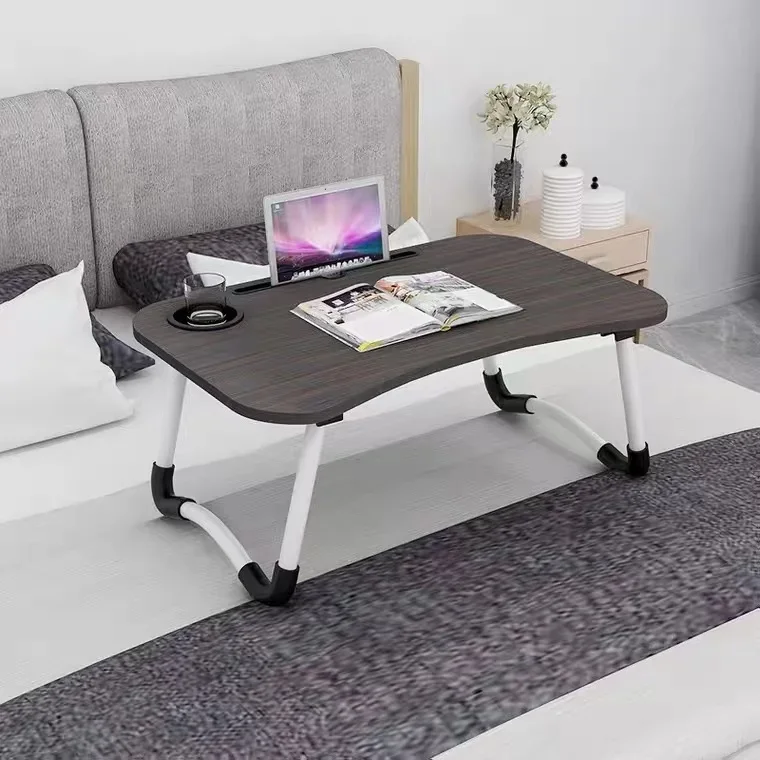 Home Office Bed Computer Laptop Desk Table Mdf Wooden Folding Foldable Mesa Computer Adjustable