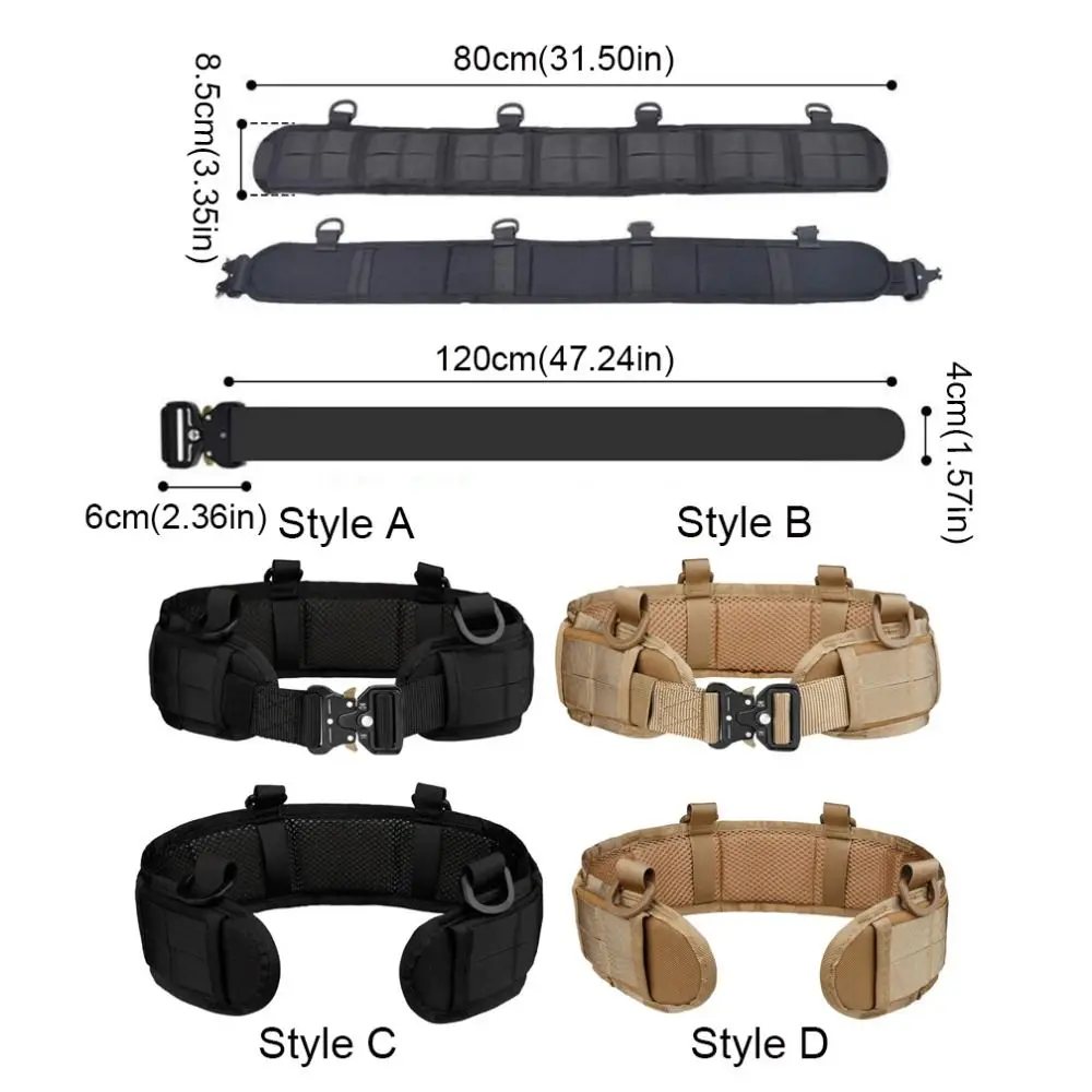 Adjustable Men's Waist Belt Breathable Wear-resistant Outdoor Belt Durable Oxford Multi-Function Belt Rock Climbing