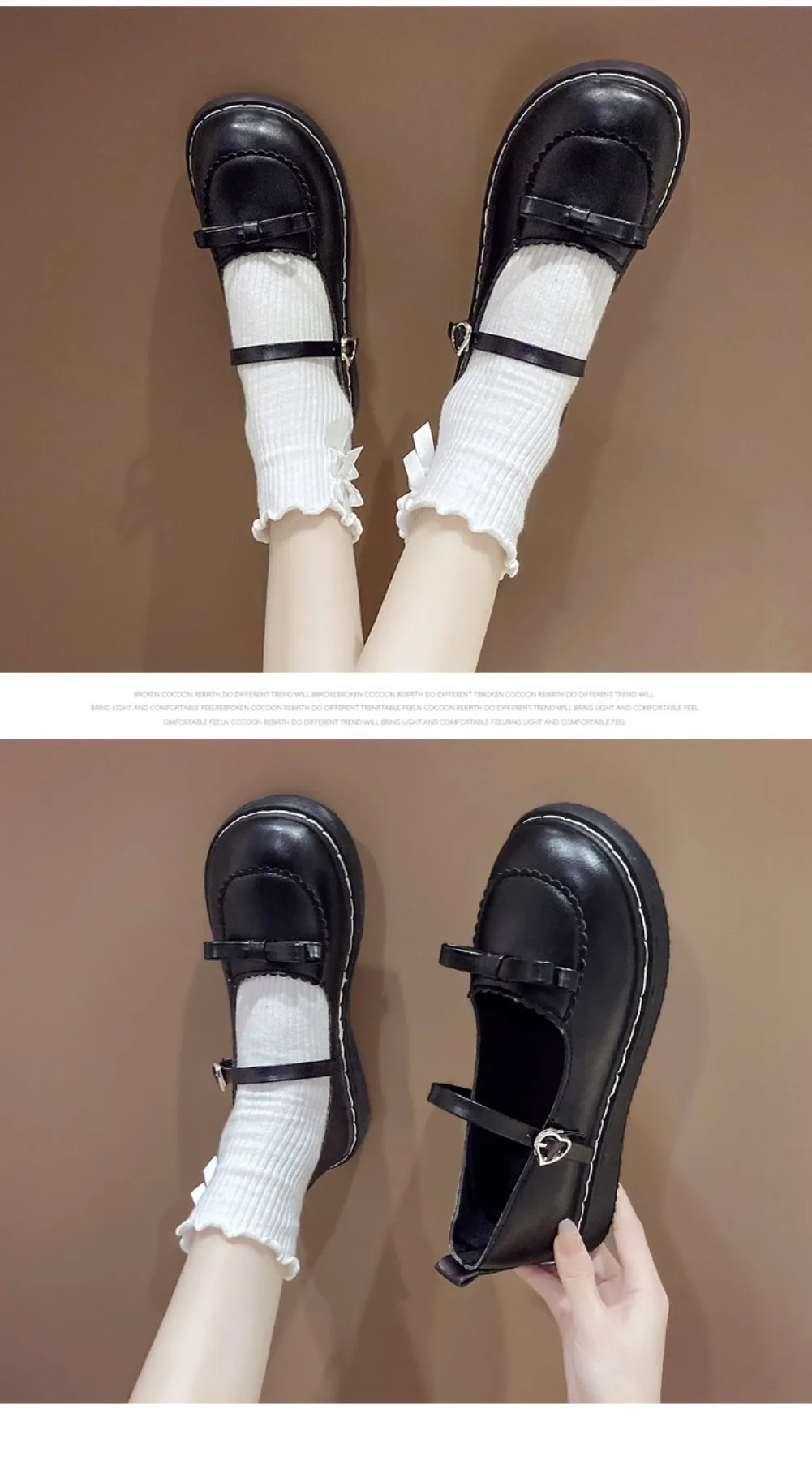 2026 Neue Frühlings-Lolita-Damen-Mary-Jane-Schuhe, schlichte, flache Schuhe mit runder Zehenpartie, Damen-Lederschuhe im schlichten Outdoor-College-Stil – Detail 16
