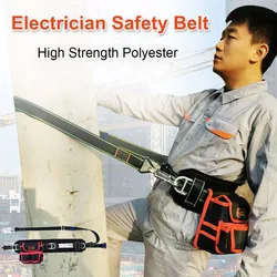 Electrician Wai Pole Safety Belt Fence Pole High-altitude Work Harness Construction Protective Single Waist Safety Rope Suits