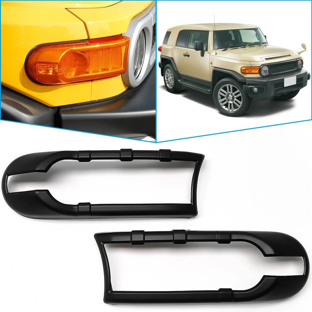 Car Styling ABS Chrome Front Head Light Headlight Protection Cover Trim For Toyota FJ Cruiser 2007-2018 2019 2020 2021 2022