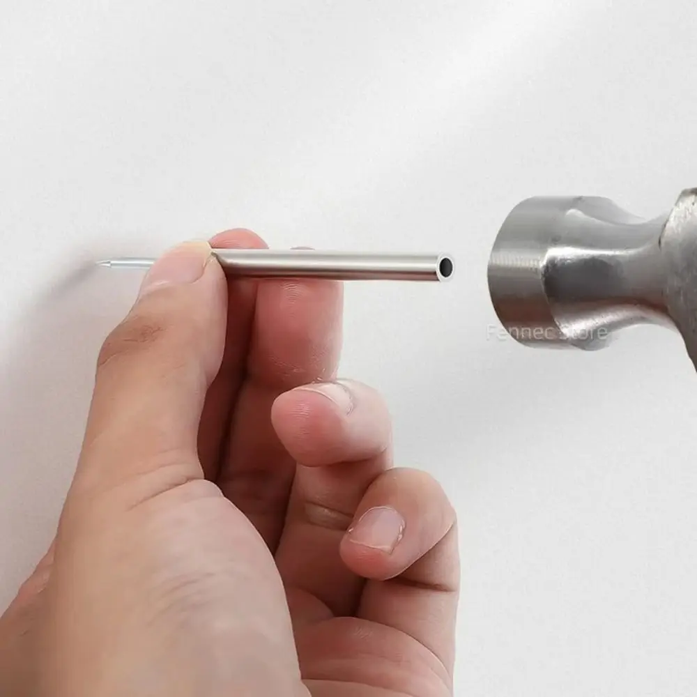 Double-Ended Baseboard Nails No-Hole Fixing Sleeve System with Two Sealing Options Sharp Pointed Iron Fasteners for Moldings