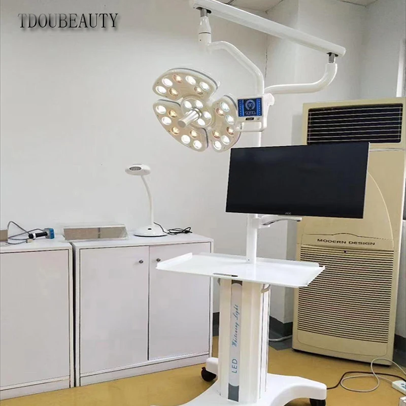 TDOUBEAUTY Dental Shadowless Chair High Power Surgical Light Floor Mobile LED Implant Lamp 110V-230V