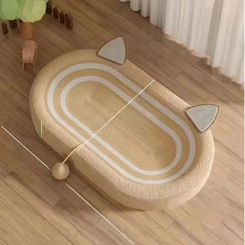 

2024 Oval Cat Scratcher Pads 100% Sisal/Cloth Cat Scratching Board Kitten Bed Nest Chew Toy Bite Sharpen Nails Tool Pet Supplie