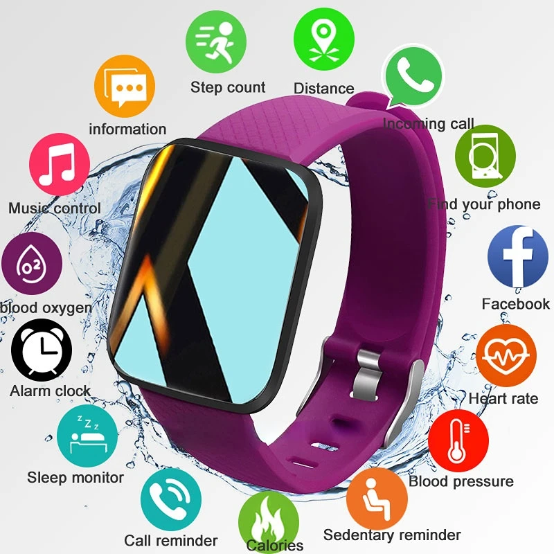 Smart Watch Men Women Blood Pressure Waterproof Smartwatch Women Heart Rate Monitor Fitness Tracker Kids Watch Sport For Xiaomi