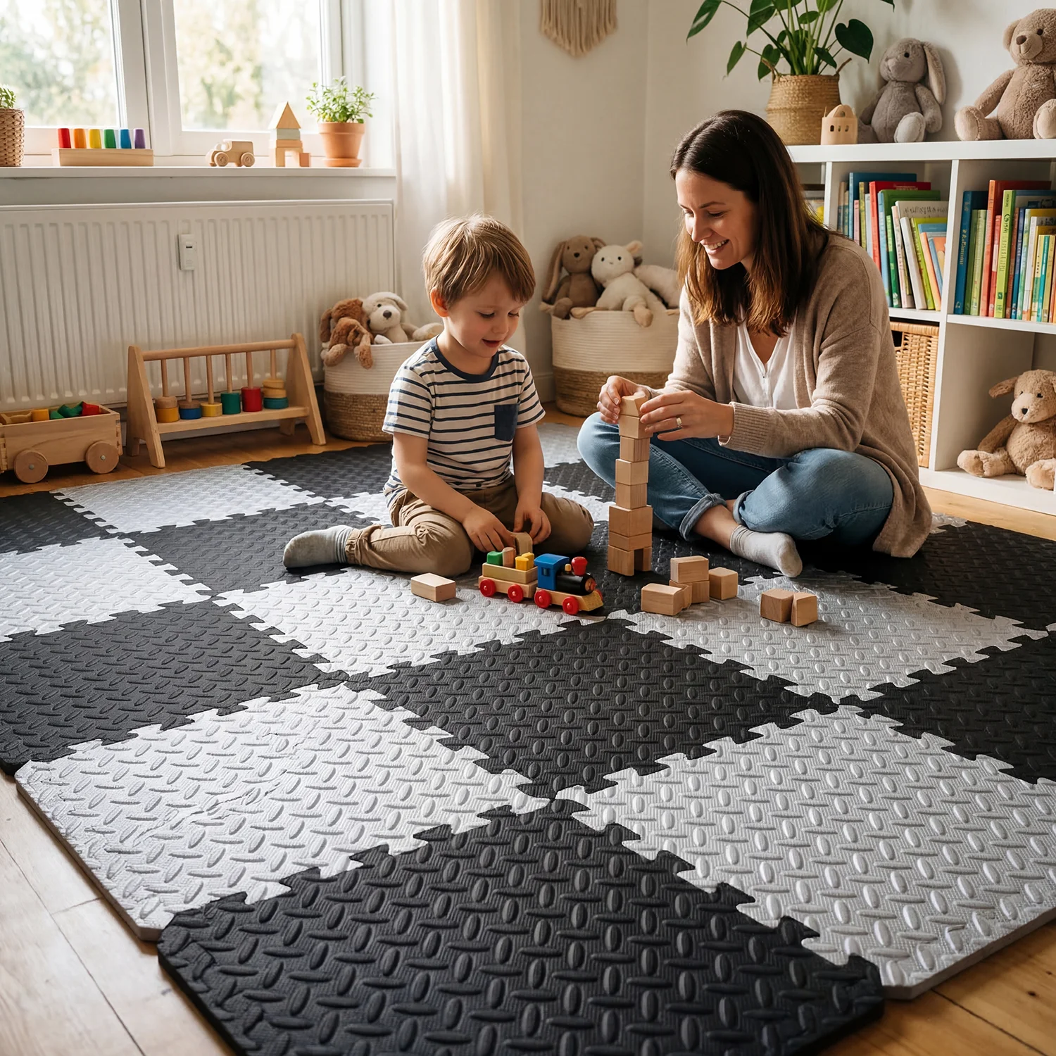 4-20Pcs Foam Baby Play Mat 30x30cm Puzzle Mat Kids Interlocking Exercise Tiles Rugs Floor Tiles Toys Non-slip Carpet Soft Carpet view 2