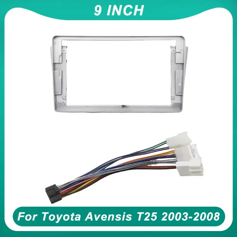 

9-дюймовая рамка для автомобильного радиоприемника для Toyota Avensis T25 2003-2008, стереосистема Android, комплект для замены панели